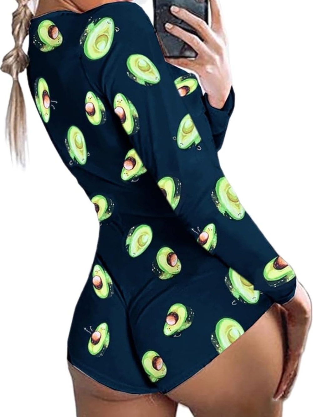 CBR Women's Long Sleeve Bodycon Stretch Leotard Onsies Romper, Home Wear Casual